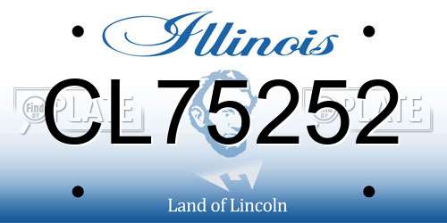 CL75252 Illinois License Plate