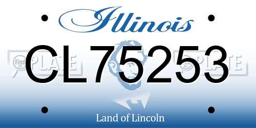 CL75253 Illinois License Plate