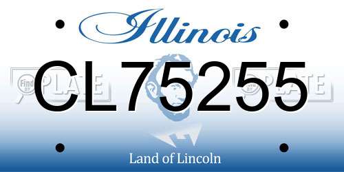 CL75255 Illinois License Plate