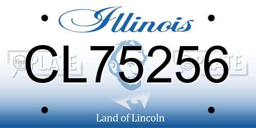 CL75256 Illinois License Plate