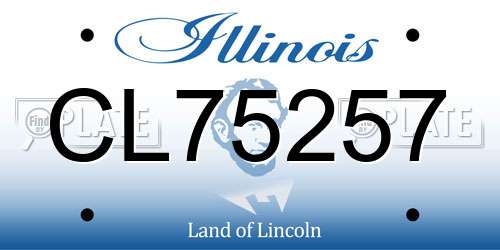 CL75257 Illinois License Plate
