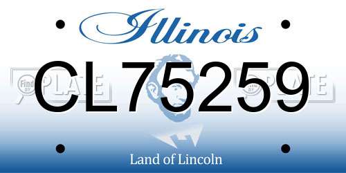 CL75259 Illinois License Plate