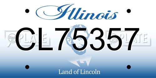 CL75357 Illinois License Plate
