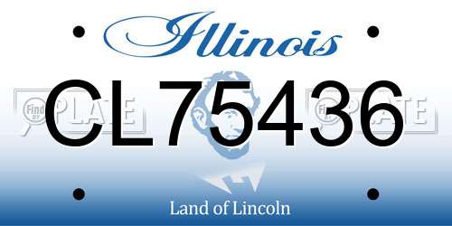 CL75436 Illinois License Plate