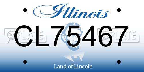 CL75467 Illinois License Plate