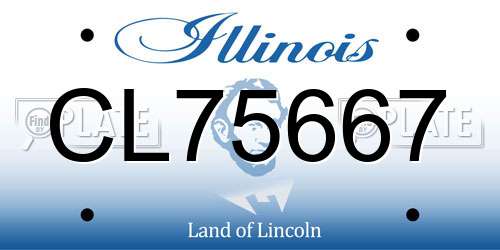 CL75667 Illinois License Plate