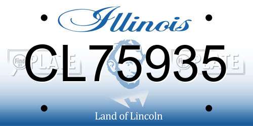 CL75935 Illinois License Plate