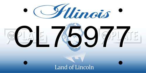 CL75977 Illinois License Plate