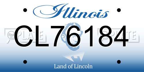 CL76184 Illinois License Plate