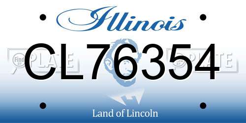 CL76354 Illinois License Plate