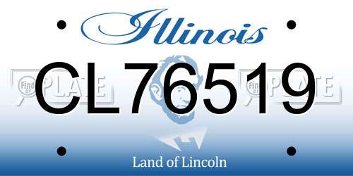 CL76519 Illinois License Plate