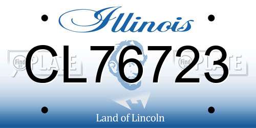 CL76723 Illinois License Plate
