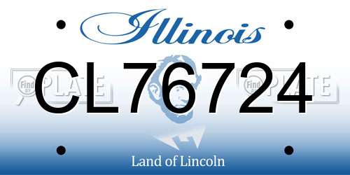 CL76724 Illinois License Plate