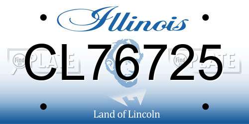 CL76725 Illinois License Plate
