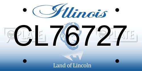 CL76727 Illinois License Plate