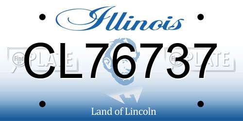 CL76737 Illinois License Plate
