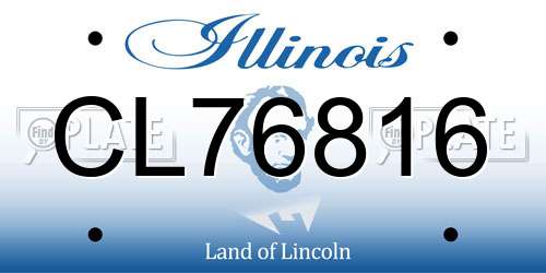 CL76816 Illinois License Plate