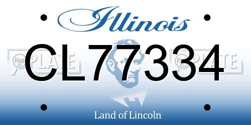 CL77334 Illinois License Plate
