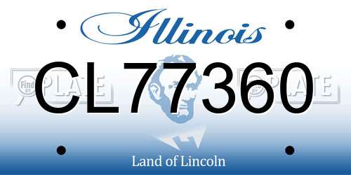 CL77360 Illinois License Plate