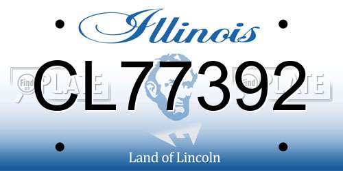 CL77392 Illinois License Plate