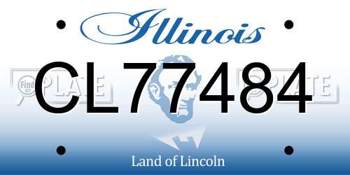 CL77484 Illinois License Plate