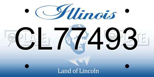 CL77493 Illinois License Plate