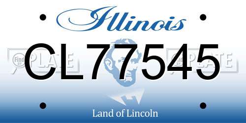 CL77545 Illinois License Plate