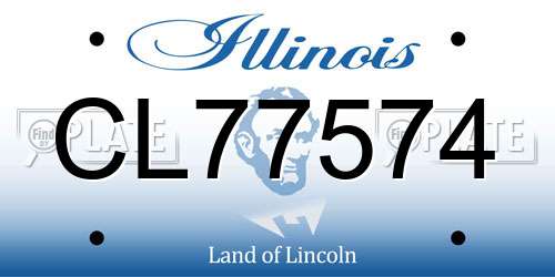 CL77574 Illinois License Plate