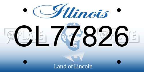 CL77826 Illinois License Plate