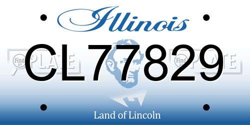 CL77829 Illinois License Plate