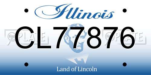 CL77876 Illinois License Plate