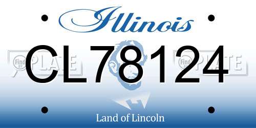 CL78124 Illinois License Plate