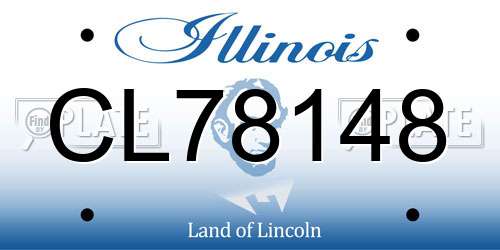 CL78148 Illinois License Plate