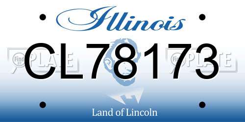 CL78173 Illinois License Plate