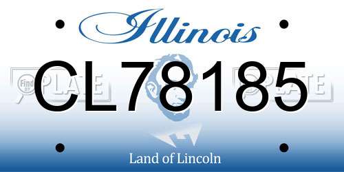 CL78185 Illinois License Plate