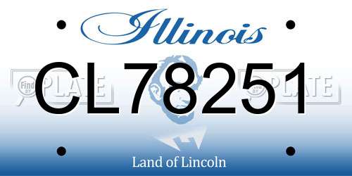 CL78251 Illinois License Plate