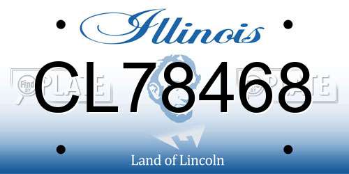 CL78468 Illinois License Plate