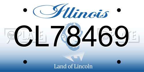 CL78469 Illinois License Plate