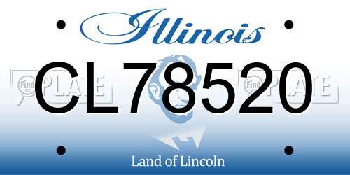 CL78520 Illinois License Plate