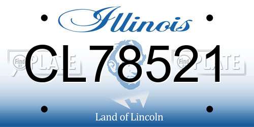 CL78521 Illinois License Plate