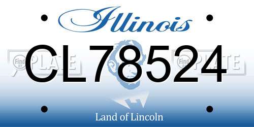 CL78524 Illinois License Plate