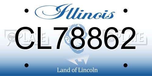 CL78862 Illinois License Plate