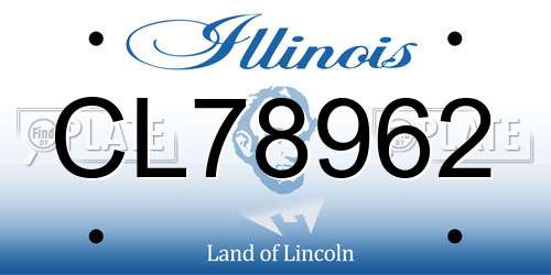 CL78962 Illinois License Plate