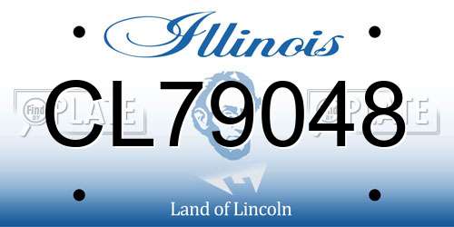 CL79048 Illinois License Plate