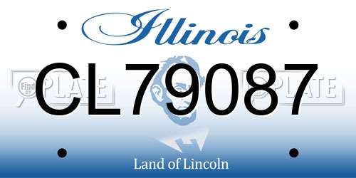 CL79087 Illinois License Plate