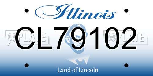 CL79102 Illinois License Plate