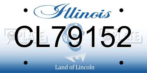 CL79152 Illinois License Plate