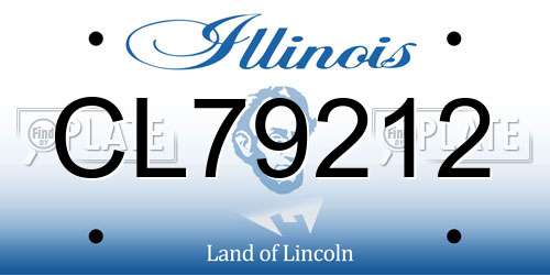 CL79212 Illinois License Plate