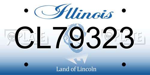CL79323 Illinois License Plate