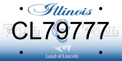 CL79777 Illinois License Plate